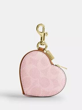 Coach Powder Pink Heart Charm